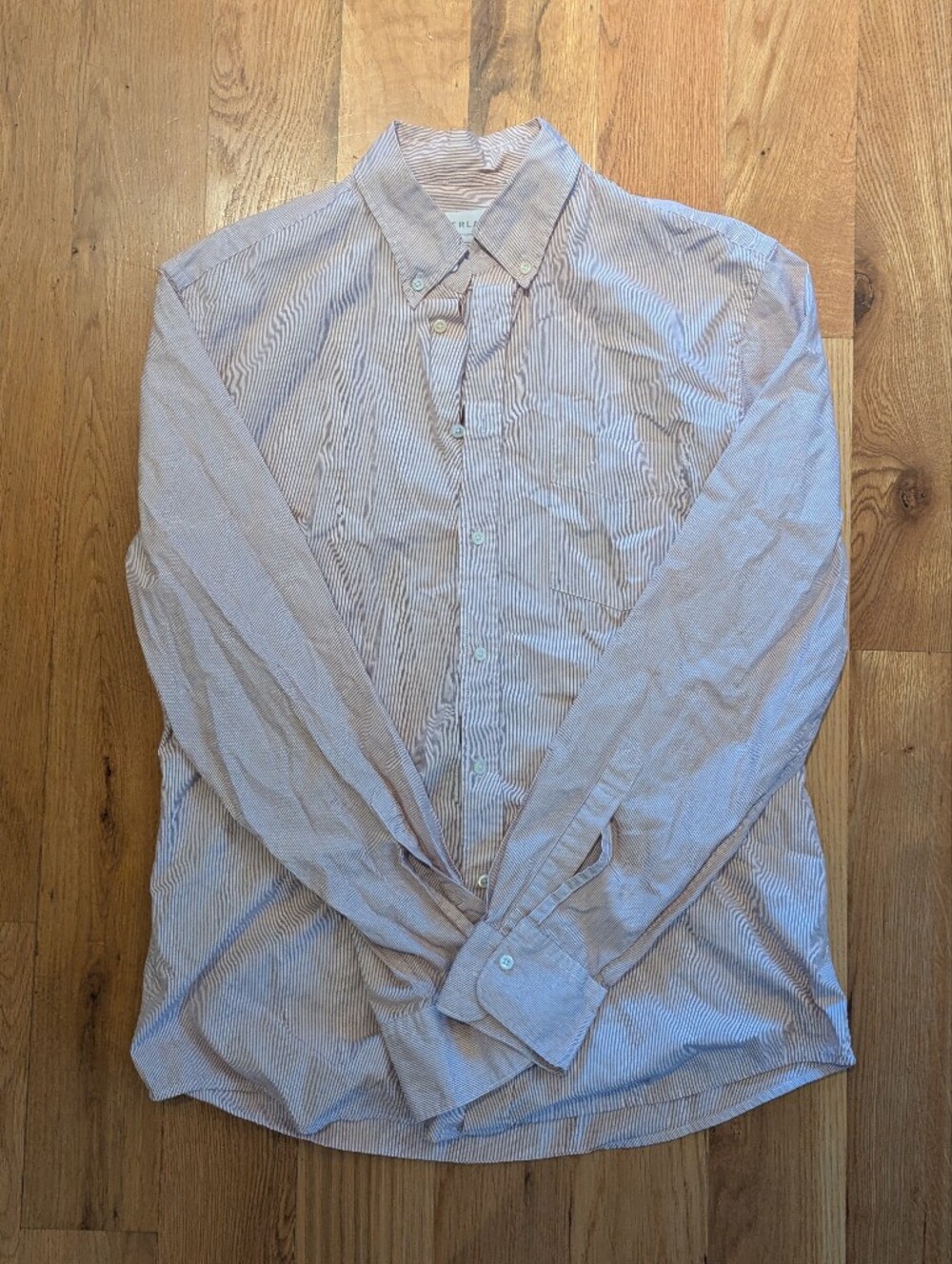 100% Cotton Striped Button-Down Shirt